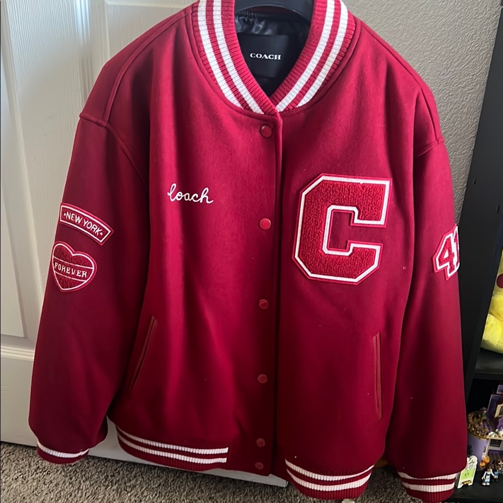 Coach Red Varsity Jacket